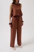 Yandan Bağlamalı Crop Bluz resmi